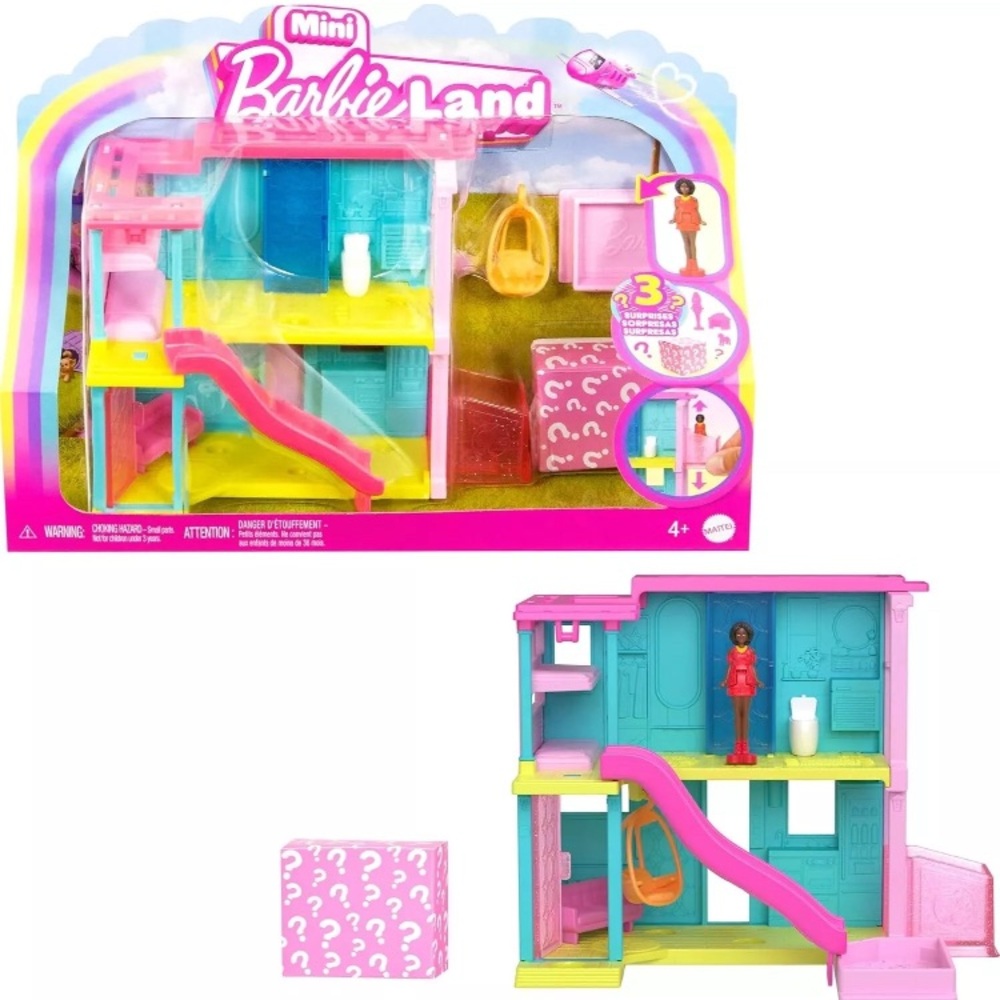 Barbie Mini BarbieLand Doll House Set Dreamhouse with Surprise Doll Pet RARE